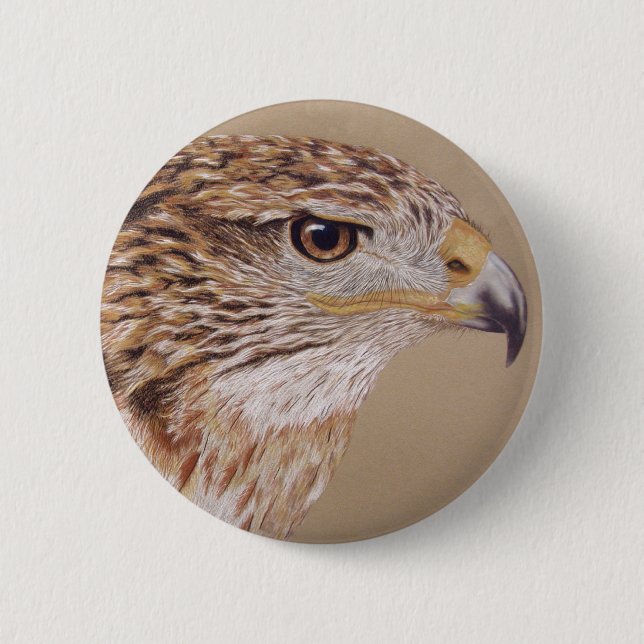 Ferruginous Hawk Button (Front)