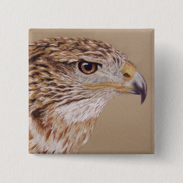 Ferruginous Hawk Pinback Button (Front)