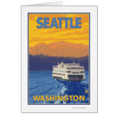 Ferry and Mountains - Seattle, Washington (Front)