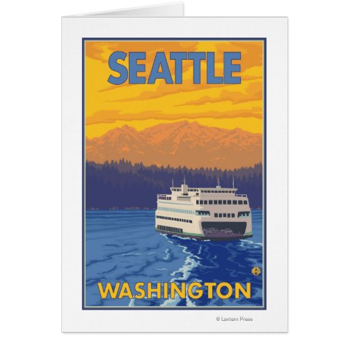Ferry and Mountains _ Seattle Washington
