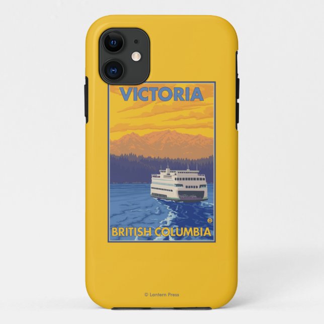 Ferry and Mountains - Victoria, BC Canada Case-Mate iPhone Case (Back)