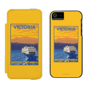 Ferry and Mountains - Victoria, BC Canada Wallet Case For iPhone SE/5/5s