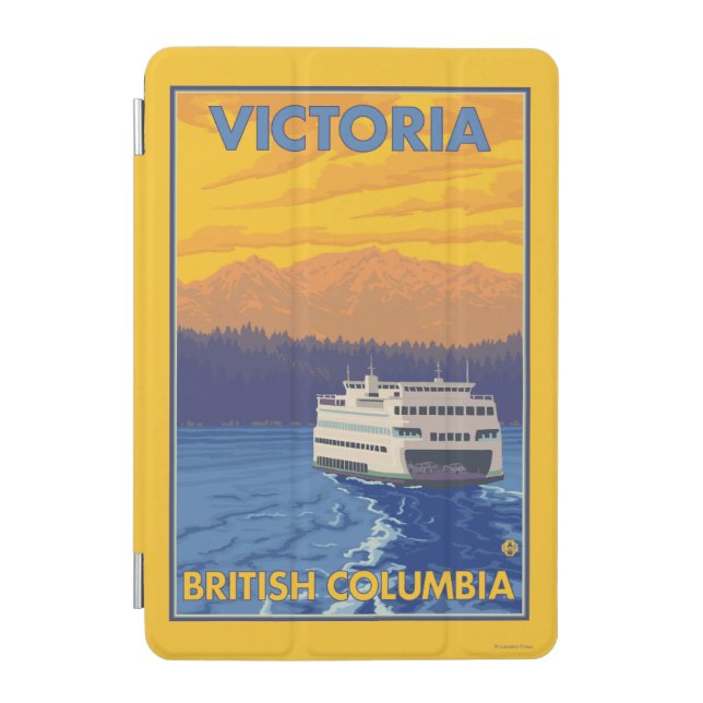Ferry and Mountains - Victoria, BC Canada iPad Mini Cover (Front)