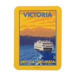 Ferry And Mountains - Victoria, Bc Canada Magnet at Zazzle