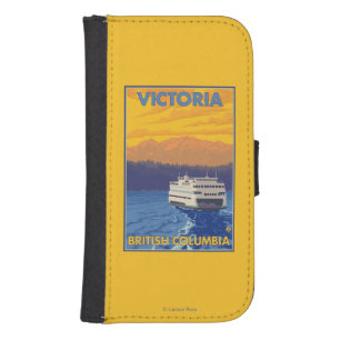 Ferry and Mountains - Victoria, BC Canada Phone Wallet