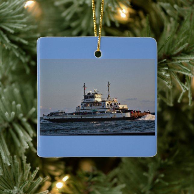 Ferry on the Water Ceramic Ornament (Tree)