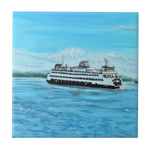Ferry Painting Ceramic Tile