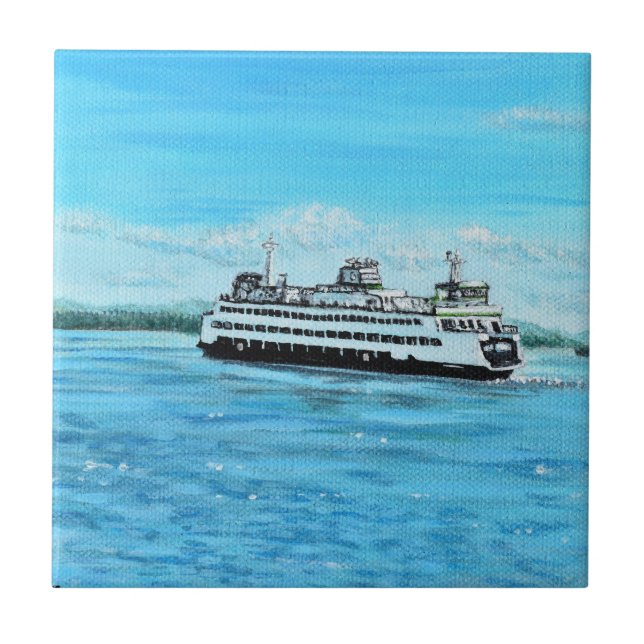 Ferry Painting Ceramic Tile (Front)