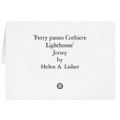 FERRY PASSES CORBIERE LIGHTHOUSE CARDS (Back Horizontal)
