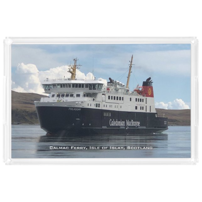Ferry Sailing to Islay in Scotland Acrylic Tray (Front)