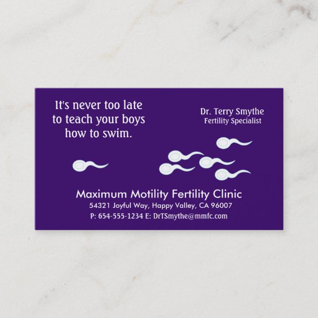 Fertility Clinic Doctor Specialist Business Card (Front)