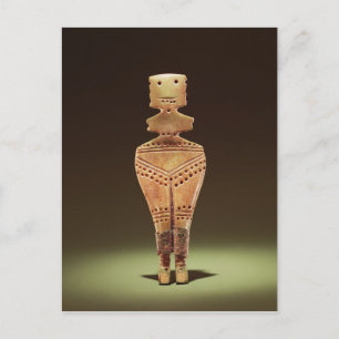 Fertility figure postcard