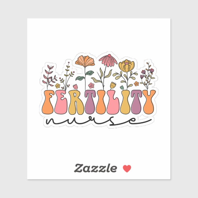 Fertility Nurse Flower Sticker (Sheet)