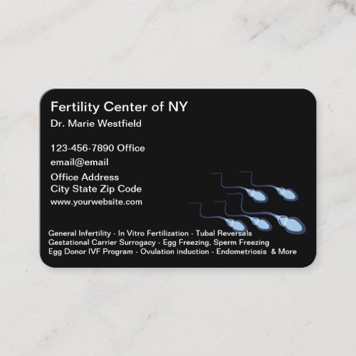 Fertility Services And Family Planning Business Card