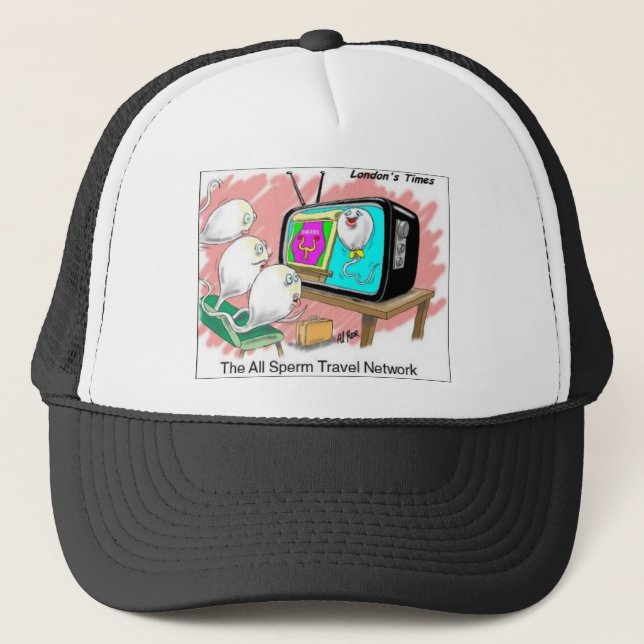 Fertilization Travel Network Trucker Hat (Front)
