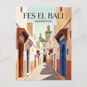 Fes el Bali Medina Morocco Postcard