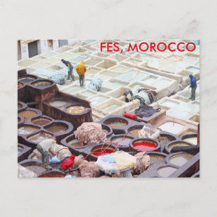 Fes tanneries, Morocco Postcard