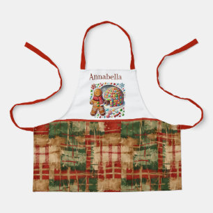 Fesiive kids unisex add name gingerbread apron