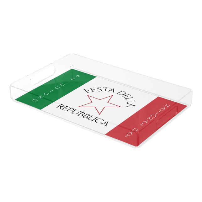 Festa della Repubblica National Day of Italy Flag Acrylic Tray (Angled)