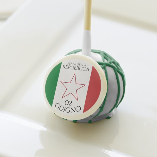 Festa della Repubblica National Day of Italy Flag Cake Pops (Front Insitu)