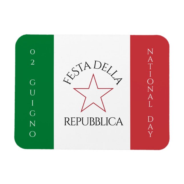 Festa della Repubblica National Day of Italy Flag Magnet (Horizontal)