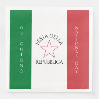 Festa della Repubblica National Day of Italy Flag Napkins