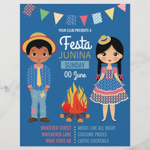 Festa Junina CorporateClub Party Invitation Flyer