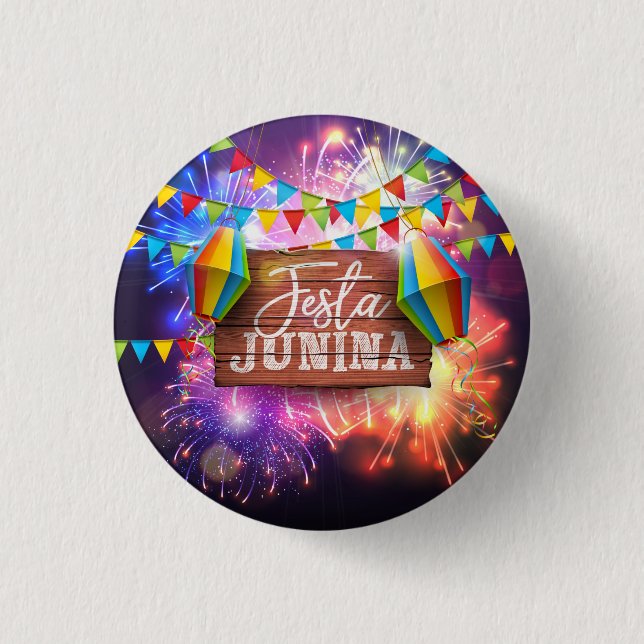 Festa Junina Fireworks Button (Front)