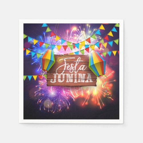 Festa Junina Fireworks Napkins