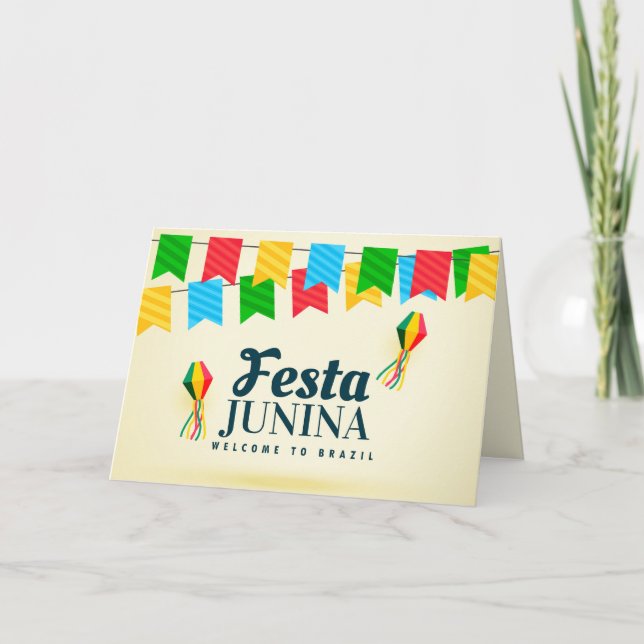 Festa Junina - Welcome to Brazil Holiday Card (Front)