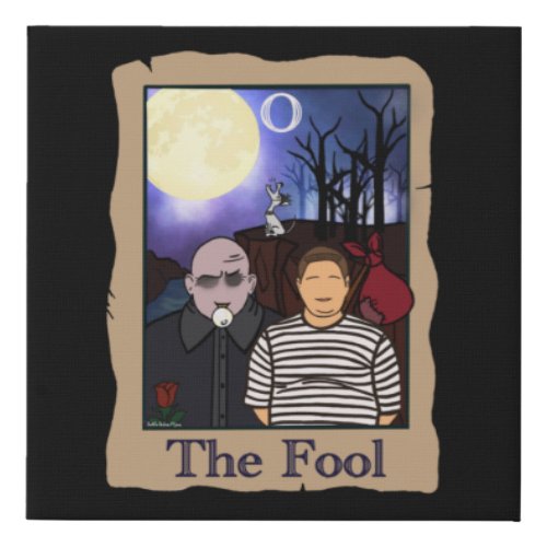 Fester and Pugsley Addams Tarot  Faux Canvas Print