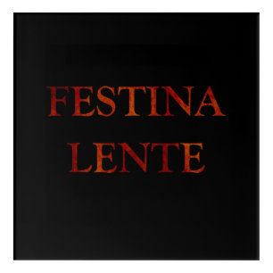 Festina lente acrylic print