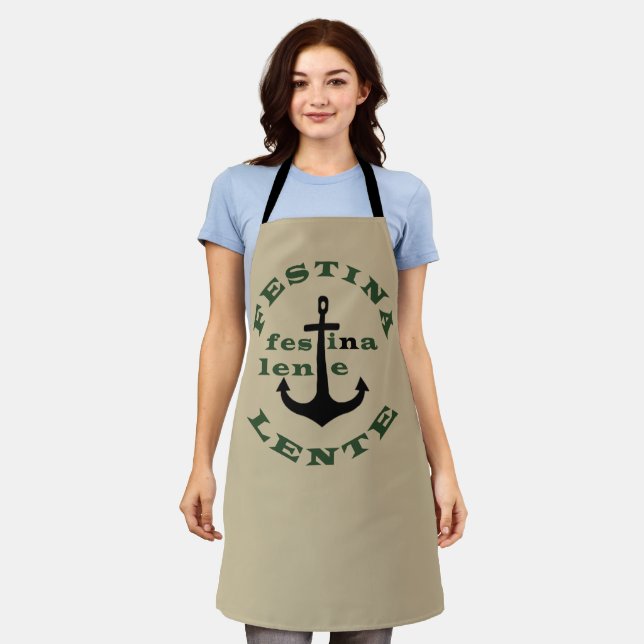 Festina lente apron (Worn)