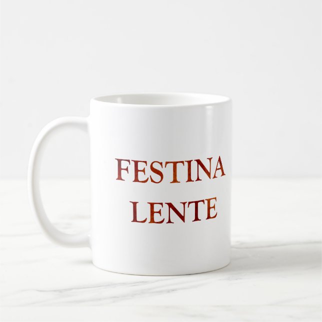Festina lente coffee mug (Left)