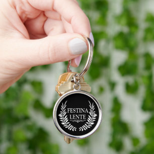 Festina lente keychain