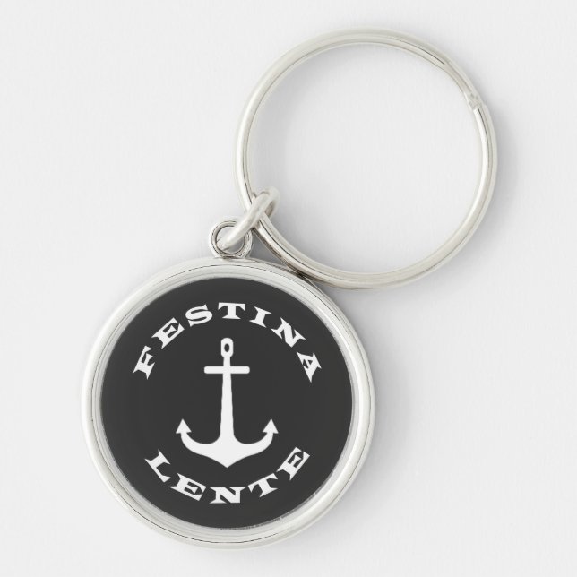 Festina lente keychain (Front)