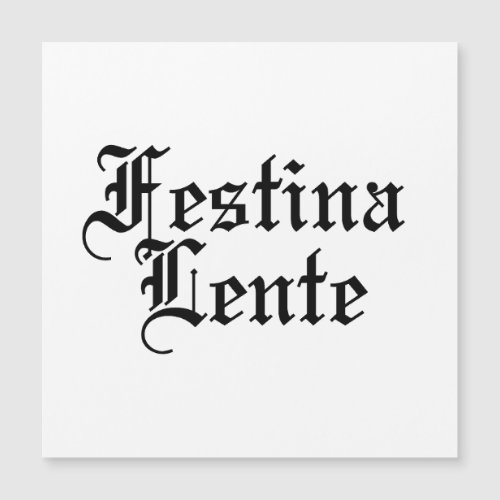 Festina Lente _ Make Haste Slowly _  Latin Phrase