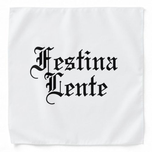 Festina Lente - Make Haste Slowly -  Latin Phrase