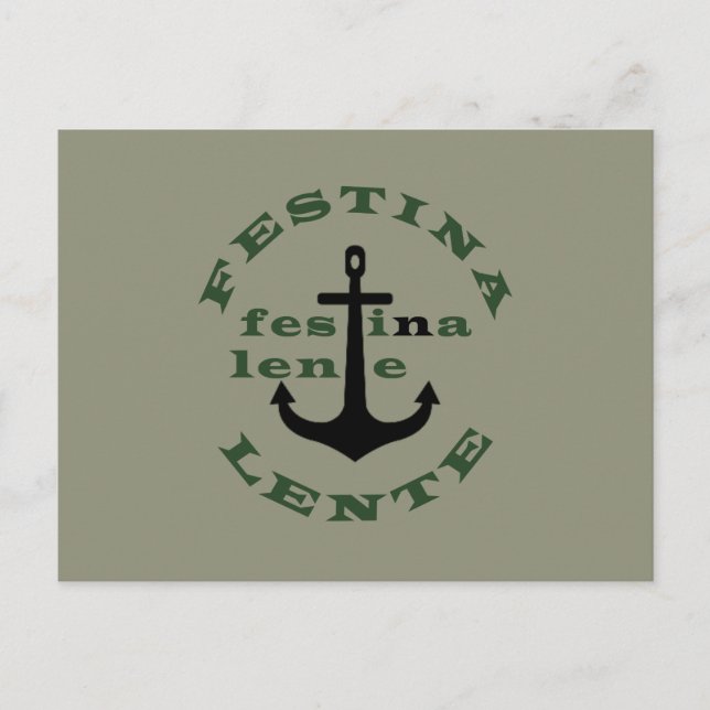 Festina lente postcard (Front)