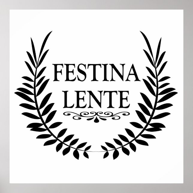 Festina lente poster (Front)