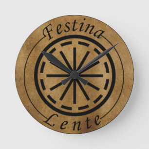 Festina lente round clock