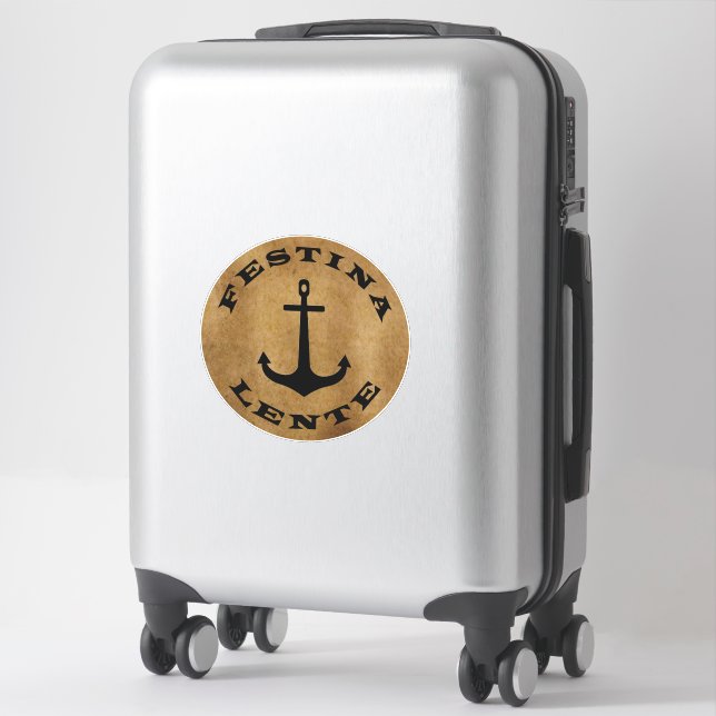 Festina lente sticker (Suitcase)