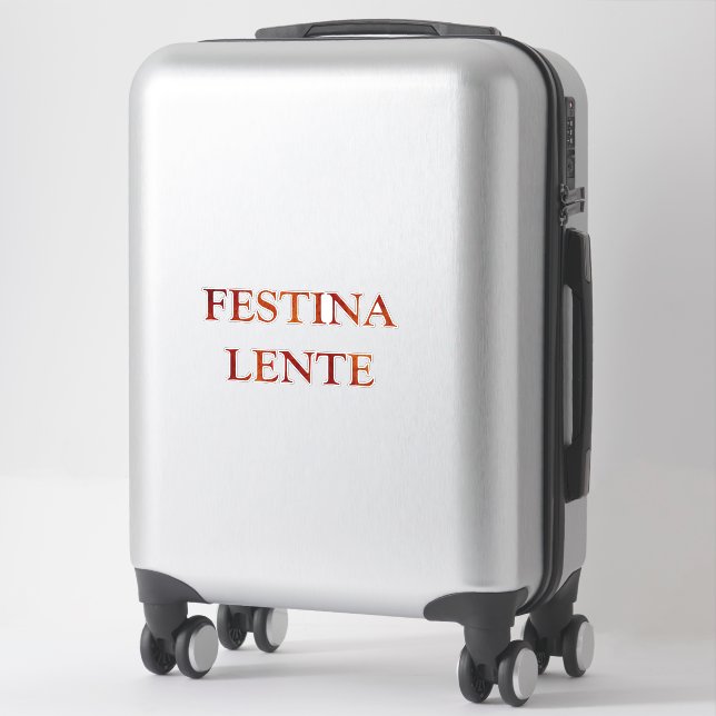 Festina lente sticker (Suitcase)