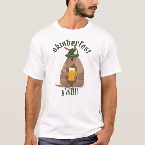 Festival Beer Drinking Armadillo Texas T_Shirt