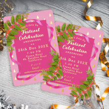 Festival Celebration Christmas Pink