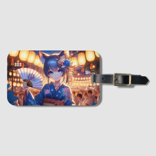 Festival Days with Mystic Catgirl Luggage Tag