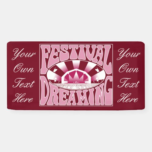 Festival Dreaming Retro White_Pink_Cranberry Banner