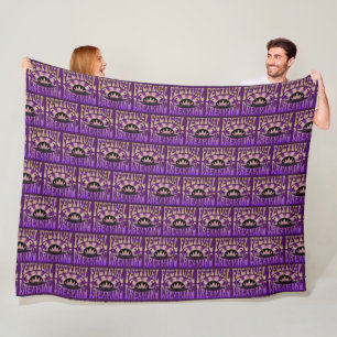 Festival Dreaming Vintage Retro Brown-Mauve Fleece Blanket