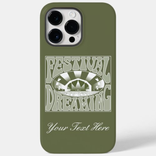 Festival Dreaming Vintage Retro Green_White Custom Case_Mate iPhone 14 Pro Max Case