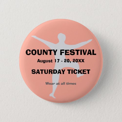 Festival Event Admission Ticket Button Badge 2